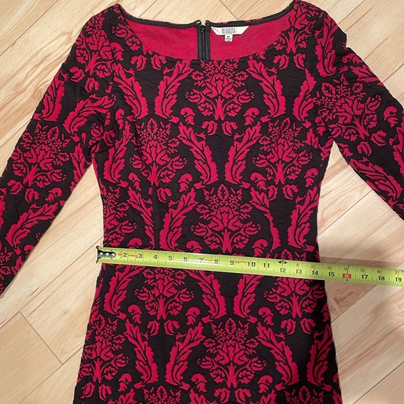 Sz M BB Dakota black and red long sleeve dress - Picture 8 of 9